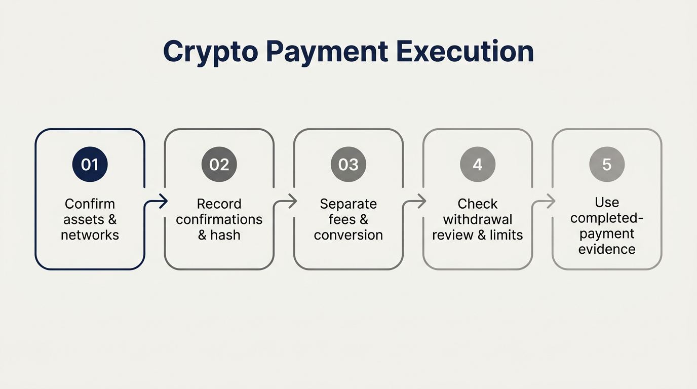 Crypto payment execution