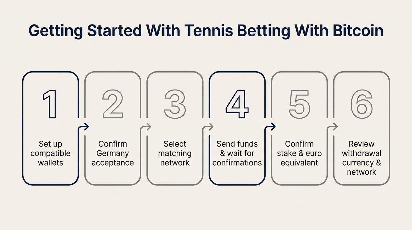 Getting started with tennis betting with Bitcoin